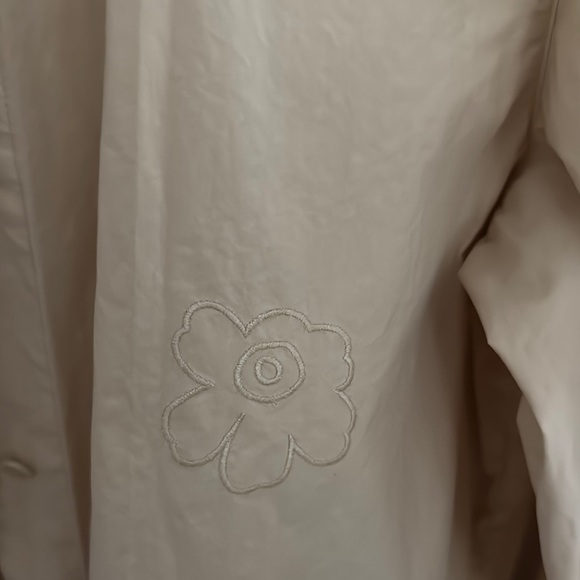 Marimekko Griste Solid Shirt Jacket with Poppy Emblem EU 42 - Picture 4 of 8